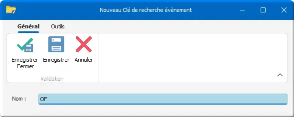 Création de la clé de recherche